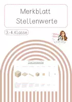 Vorschau - Arbeitsblätter - Merkblatt Stellenwerte - Deckblatt