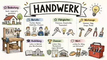 Vorschau - Arbeitsblätter - Lernposter + Arbeitsblätter zum Thema "Handwerk" + Lösung & MP3 + Mindmap + Infografik - Seite 3