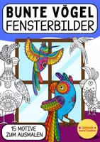 Vorschau - Mal- und Bastelvorlagen - Fensterbilder basteln: 15 Vögel (Mandala) mit Öl-Trick – Kunstunterricht Grundschule (Klasse 1-4) – Frühling/Sommer - Deckblatt