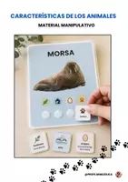 Vista previa - Juegos / Gamificación - Características de los animales- material manipulativo - Portada