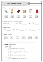 Vorschau - Klassenarbeiten - Klassenarbeit "Gewichte" 3. Klasse - Seite 2