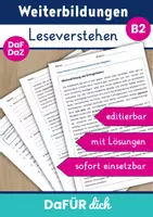 Vorschau - Arbeitsblätter - Lesen B2 Beruf - Weiterbildung- DaF/DaZ - Deckblatt