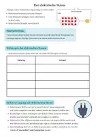 Vorschau - Arbeitsblätter - Übersicht: Der elektrische Strom - Deckblatt