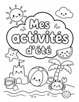 Aperçu - Jeux - Mes activités d’été – Cahier maternelle PS MS GS – Jeux éducatifs à imprimer - Page 1