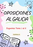 Vista previa - Para docentes: organización, planificación y formación - Esquemas tema 1 al 8 de oposicón de AL en Galicia - Portada