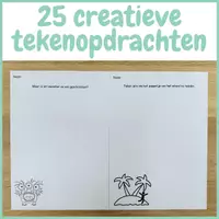 Voorbeeld - 25 Createive Tekenopdrachten voor de basisschool | groep 3-8 - Voorblad