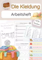 Vorschau - Stationenlernen - DaZ - die Kleidung - Arbeitsheft - Satzebene - differenziert - Seite 1