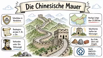 Vorschau - Arbeitsblätter - Lernposter + Arbeitsblatt zum Thema "Chinesische Mauer" + Onlineübung & MP3 + Mindmap + Infografik - Seite 2