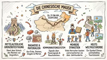 Vorschau - Arbeitsblätter - Arbeitsblätter zum Thema "Chinesische Mauer" + Lösung & MP3 + Mindmap + Infografik - Seite 1