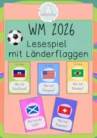 Vorschau - Spiele - Fußball-WM 2026 - Lesespiel - Länderflaggen - Deckblatt
