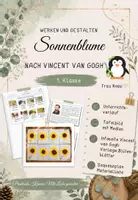 Vorschau - Stundenentwürfe - Vincent van Gogh - Sonnenblume knüllen - Werken und Gestalten 1. Klasse - Deckblatt
