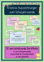 Vorschau - Anderer Materialtyp - Auszeichnungen Schuljahresende Abschluss - Deckblatt