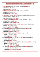 Vorschau - Arbeitsblätter - Rechenregeln anwenden (Befehlssätze) - Seite 2