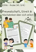 Vorschau - Arbeitsblätter - Ethik-Probe zum Thema "Freundschaft" (Kl. 3/4) - Deckblatt