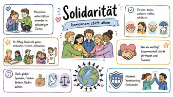 Vorschau - Arbeitsblätter - Lernposter + Arbeitsblätter "Solidarität" + Lösung & MP3 + Mindmap + Infografik - Seite 2