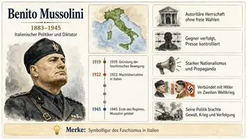 Vorschau - Arbeitsblätter - Lernposter + Arbeitsblatt "Benito Mussolini" + Onlineübung & MP3 + Infografik - Seite 2