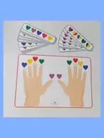 Vista previa - Hojas de trabajo - Manitas de colores - página 1