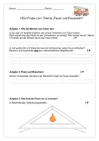 Vorschau - Arbeitsblätter - HSU-Probe zum Thema "Feuer & Feuerwehr" - mit Lösung! (Kl. 3/4) - Seite 1