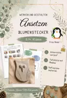 Vorschau - Stundenentwürfe - Ton Plattentechnik Ansetzen - Blumenstecker - Werken und Gestalten 3. bis 6. Klasse - Deckblatt