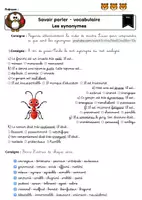 Aperçu - Préparation de séquence / Séquence complète - vocabulaire-les-synonymes - Page de couverture