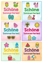 Vorschau - Bildkarten - Feriengruß Sommerferien zum Schuljahresende Abschiedsgeschenk - Seite 2