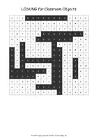 Vorschau - Spiele - Suchsel Classroom Objects Englisch - 3 Schwierigkeitsgrade - Seite 3