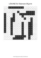 Vorschau - Spiele - Suchsel Classroom Objects Englisch - 3 Schwierigkeitsgrade - Seite 2