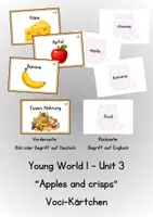 Vorschau - Bildkarten - Voci-Kärtchen Young World 1 Unit 3 "Apples and crisps" - Klett - Deckblatt
