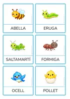 Vista previa - Juegos / Gamificación - Targetes vocabulari / Joc de memòria PRIMAVERA (pal, lligada i impremta) - página 3
