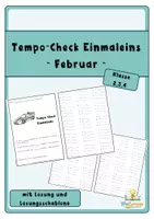 Vorschau - Arbeitsblätter - Tempo-Check Einmaleins (Februar) - Deckblatt