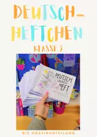 Vorschau - Arbeitsblätter - 📗 Deutschheftchen – Wortarten & Rechtschreibung (3. Klasse) - Deckblatt