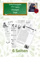 Vorschau - Arbeitsblätter - Inhaltsangabe Texte zusammenfassen - Deckblatt