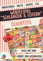 Vorschau - Spiele - Würfelspiel "Schlangen und Leitern" - Mengenangaben (Quantità) - Deckblatt