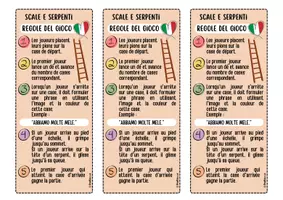Vorschau - Spiele - Würfelspiel "Schlangen und Leitern" - Mengenangaben (Quantità) - Seite 3