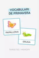 Vista previa - Juegos / Gamificación - Targetes vocabulari / Joc de memòria PRIMAVERA (pal, lligada i impremta) - Portada