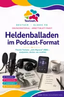 Vorschau - Stundenentwürfe - Unterrichtsmaterial Deutsch: Ballade John Maynard und Podcast-Projekt - Deckblatt