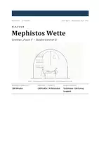Vorschau - Arbeitsblätter - Klausur Deutsch: Goethes Faust I - Mephistos Wette (Oberstufe) - Seite 1
