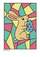 Vorschau - Mal- und Bastelvorlagen - Ostern Ausmalbilder Raster Popart Muster - Seite 2