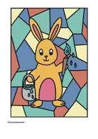 Vorschau - Mal- und Bastelvorlagen - Ostern Ausmalbilder Raster Popart Muster - Seite 3