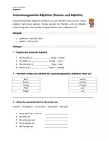 Vorschau - Arbeitsblätter - Zusammengesetzte Adjektive – Arbeitsblätter - Deckblatt