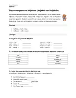 Vorschau - Arbeitsblätter - Zusammengesetzte Adjektive – Arbeitsblätter - Seite 1