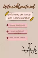 Vorschau - Merkblätter - Einführung in die Sinus- und Kosinusfunktion - Deckblatt
