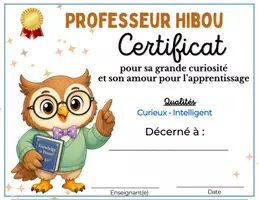 Aperçu - Cartes / Images - 20 Certificats Animaux de Fin d’Année - Page 1