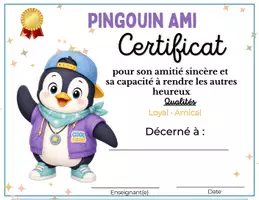 Aperçu - Cartes / Images - 20 Certificats Animaux de Fin d’Année - Page de couverture