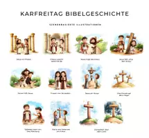 Vorschau - Bildkarten - Karfreitag Bibelgeschichte Clipart, Jesus Kreuzigung - Seite 2