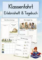 Vorschau - Anderer Materialtyp - Materialpaket Erlebnisheft Klassenfahrt und Erinnerungsheft zum Abschied von der Grundschule - Deckblatt