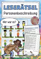 Vorschau - Arbeitsblätter - Personenbeschreibung Leserätsel - Deckblatt