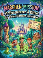 Vorschau - Arbeitsblätter - Märchen-Mission: Stationenlernen & Rätsel für kleine Märchen-Detektive - Deckblatt
