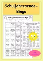Vorschau - Stundenentwürfe - Schuljahresende-Bingo - Reflexion zum Schuljahresabschluss - Deckblatt