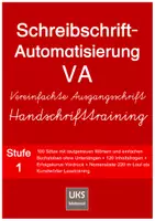 Vorschau - Arbeitsblätter - Schreibschriftautomatisierung in VA - Stufe 1 - Deckblatt